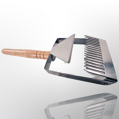 Uncapping Fork Scraper Stainless Steel Wooden Handle