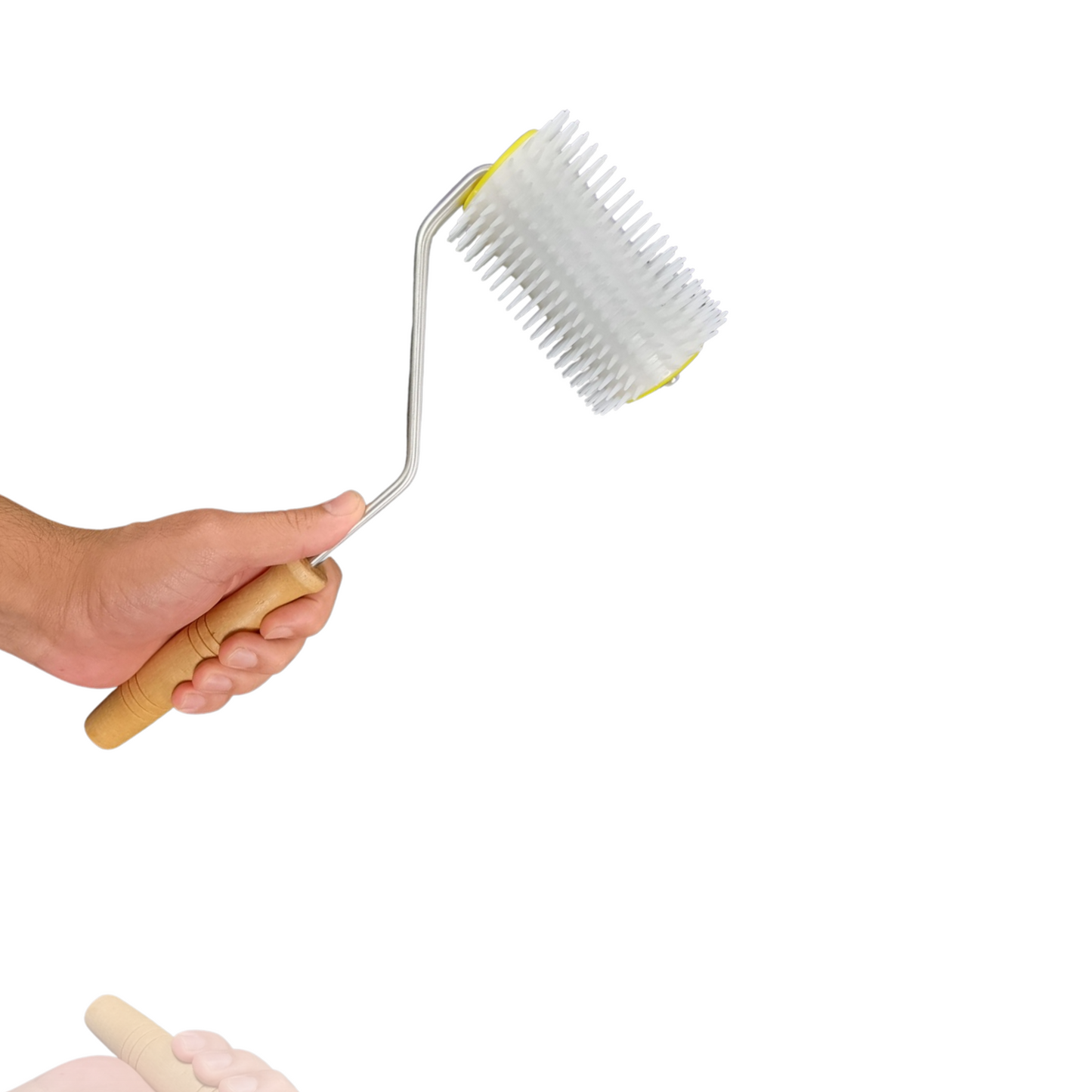 Rotating Uncapping with Wooden Handle and Plastic Needles