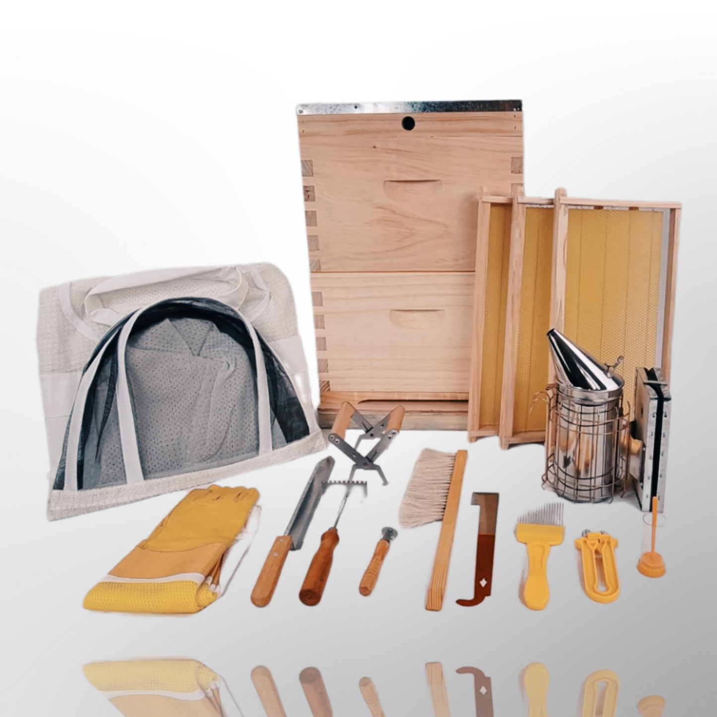 Starter Kit 8 Frame Double Beehive Bee Wax Foundation Fully Assembled