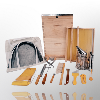 Starter Kit 8 Frame Double Beehive Bee Wax Foundation Fully Assembled