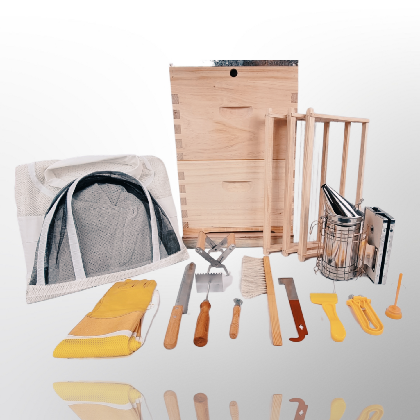 Starter Kit 10 Frame Double Beehive Wired Frames Fully Assembled